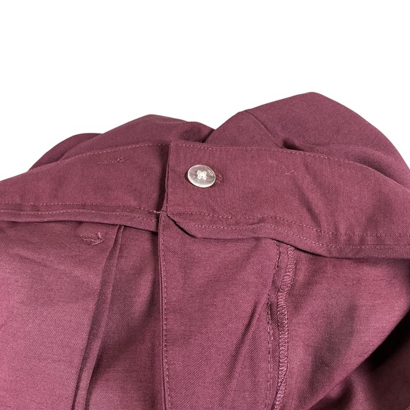 A New Day Burgundy Dress Pants Womens 12 High Rise Pleated Work Office Core - Picture 6 of 15